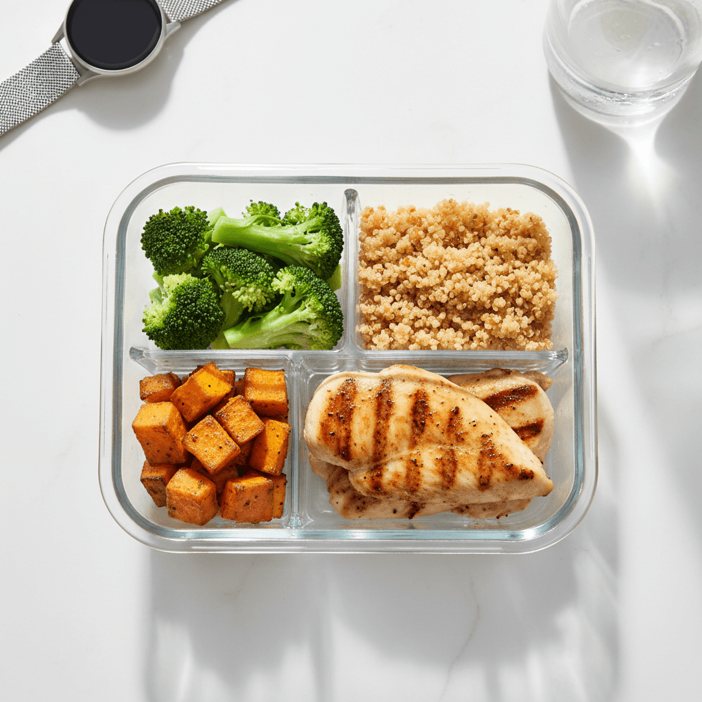 Meal prep containers ready for the week