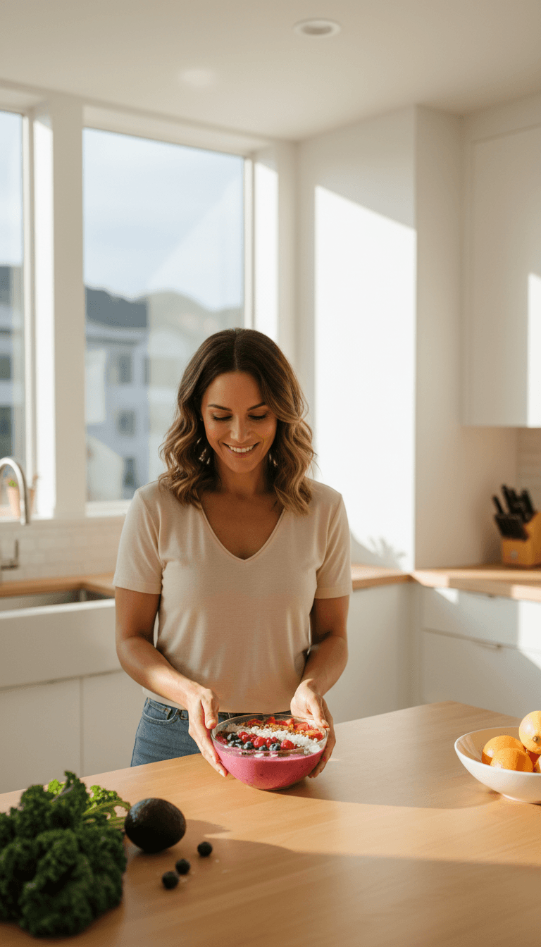 Customer enjoying healthy meal